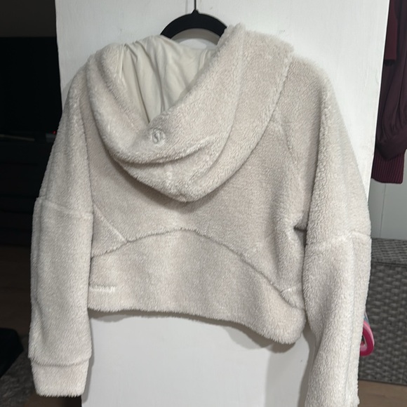 Lululemon scuba oversized cropped half zip Sherpa fleece hoodie - Picture 3 of 4